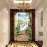 پوسترراه چوبی رو به آبشار