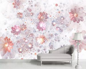 پوستر دیواری گلهای آبرنگی