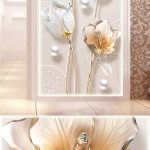 گلهای برجسته با گوی های نقره ای