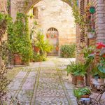 پوستر خیابان عاشقانه با سنگ طاق تزئین