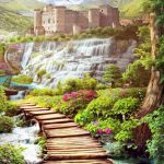 پوستر پل چوبی رو به آبشار