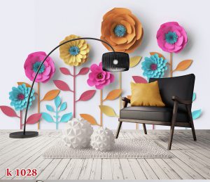 پوستر  دیواری گل کاغذی