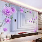 پوسترتونل راهرو سه بعدی و گلهای رز