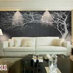 پوستر درخت نقاشی سفید رنگ
