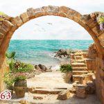 پوستر طاق تزئین شده  رو به دریا