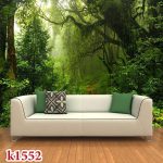 پوستر دیواری سه بعدی جنگل سرسبز